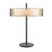 Puri Three Light Table Lamp in Black Brass