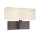 Mitra Two Light Wall Sconce in Black Brass