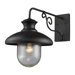 Streetside Cafe 18" One Light Outdoor Wall Sconce in Matte Black