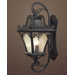 Hamilton Park  Outdoor Wall Lantern in Weathered Charcoal and Seeded Glass