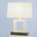 Doughnut  Duncan Table Lamp in Antique Silver Over Brass