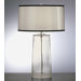 Rico Espinet Olinda Table Lamp in Clear Glass with Black Organza Shade
