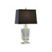 Artemis Accent Lamp in Lead Crystal with Black Shade