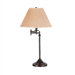 Kinetic Swing Arm Table Lamp in Deep Patina Bronze
