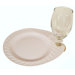 Speckle Catering Plate in White and Silver (Set of 8)
