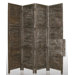 84" Nantucket Painted Room Divider in Black