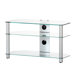 37" Plasma-/ LCD-TV-Stand "Neo 390" in Silber mit Klarglas