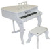Fancy Baby Grand Piano in White