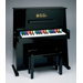 Day Care Durable Spinet Piano in Black