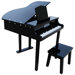 Concert Grand Piano with Opening Top in Black