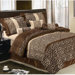 Safari Micro Fur Bed in a Bag Set in Brown