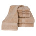 100% Supima Zero-Twist Cotton 6-Piece Towel Set in Sand