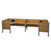 Pro-Biz Double Side-by-Side L-Desk Workstation With 4 Melamine Privacy Panels (Per Workstation)