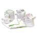 Terry Velour Bath Bag Set with Gingham Seersucker Trim