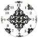 Versailles Black and White Wall Clock