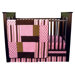 Maya 3 Piece Crib Bedding Set in Pink