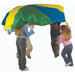 35' Parachute with No Handles and Carry Bag