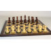 Rosewood Old Russian-Ebony Birdseye Chess Set