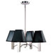 Pyramid 4 Light Chandelier in Polished Stainless Steel