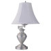 Portable 1 Light Table Lamp in Satin Nickel