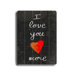 I Love You More Planked Wood Sign - 20" x 14"