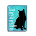 I Love My Cat Planked Wood Sign - 20" x 14"