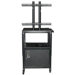 27 - 32" Flat Panel Cart with Cabinet and 4 Outlets - 26" - 42" Adjustable  Height