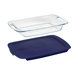 Easy Grab 3 Qt. Oblong Baking Dish with Plastic Cover