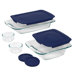 Easy Grab 8 Piece Bakeware Set with Plastic Cover
