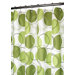 Circle Central Shower Curtain in White / Green