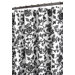 Floral Swirl Shower Curtain in White / Black