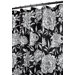 Peony Shower Curtain in Black / White