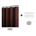 Satin Stripe with Hooks Shower Curtain in Coffeebean
