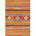 Kilim Orange / Gold Striped Rug