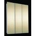 Tri-View Medicine Cabinet Partially Recessed Mounted