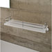 White Plexiglass Shelf with Rail