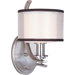 Banded One Light Wall Sconce in Satin Nickel