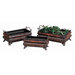 Loft Metal Rectangular Planters with Black Traces (Set of 3)