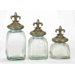 Toscana Floral Printed Glass Polystone Canister (Set of 3)