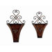 Toscana Metal Wall Planters  (Set of 2)