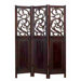 Toscana Wood and Metal 3-Panel Privacy Screen