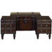 Metro Wood Leather Trunk (Set of 3)