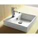 14.96" X 5.12" Square Single Hole Self Rimming Bathroom Sink