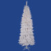 Crystal White Spruce 6' Pencil Artificial Christmas Tree with Clear Lights