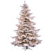 Flocked Sierra Fir 8.5' Artificial Christmas Tree with Clear Lights