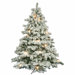 Flocked Alaskan 6.5' Artificial Christmas Tree with Clear G50 Lights