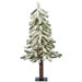 Flocked Alpine 36" Artificial Christmas Tree with Clear Lights