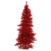 Red Wide Cut 9' Artificial Christmas Tree in Red
