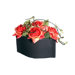 Floral Artificial Potted Roses in Red