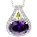 Large Purple Cubic Zirconia Necklace